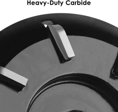 Close-up of Heavy Duty Wood Turbo Carving Disc Curve Eight Tooth Angle Grinder Blade 103 Mm showcasing carbide teeth.
