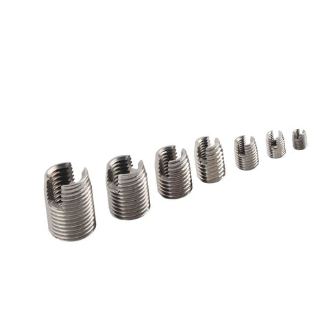 Self Tapping Wire Thread Inserts 50 Piece Repair Kit For Reinforcing Screws Made Of Stainless Steel DIY Friendly Easy One Tool Install Heavy Duty Screw Thread Repair Vibration Resistant And Long Lasting stainless inserts set