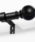 Heavy Duty Adjustable Curtain Rod Set 32 To 120 Inches 1 Inch Diameter Black Finish For Bedroom Sliding Doors And Patio