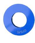 Blue 750g Micro Fractional Weight Plates for Barbell Training, compact steel plate with 0.75kg marked, perfect for home gym use.