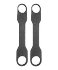 Pair of Wrench Parse Multitool Spanner Kit for Disassembly Tool Ver 1.0 Pro Grade, black metal spanners with open ends.