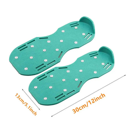 One Size Fits All Lawn Aerator Shoes With Spikes For Lawn Care And Patio, 30x13 cm, durable polypropylene with straps