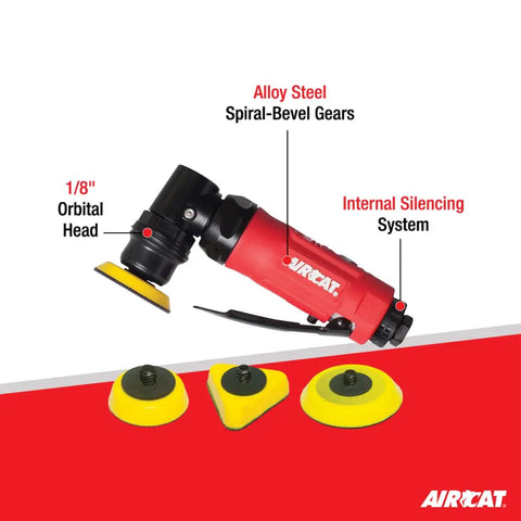 One Eighth Inch Spot Sander And Polisher For Auto Detailing With Internal Orbital Head 13,000 RPM Pro Grade Beasts with pads