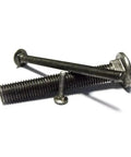 Close-up of 600 Pcs 1/4-20 x 3-1/4 carriage bolts Grade 5 heavy duty fasteners for wood and metal projects.