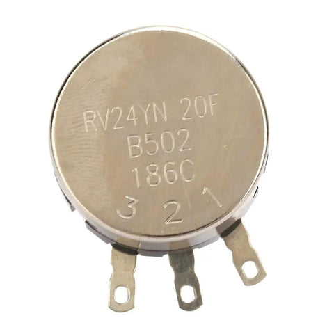 Top view of 5K Carbon Film Potentiometer Rotary Wire Potentiometer With High Precision And Low Temperature Drift Rock Solid Stability.