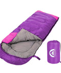 Purple Three Season Sleeping Bag For All Weather Kids Teens And Adults Waterproof Lightweight Indoor Outdoor Gear