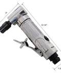 High Octane 1/4 Inch Air Angle Die Grinder Cranks At 21000 RPM Variable Speed Pneumatic Tool, 6-1/4 inch, aluminum, for grinding and polishing.