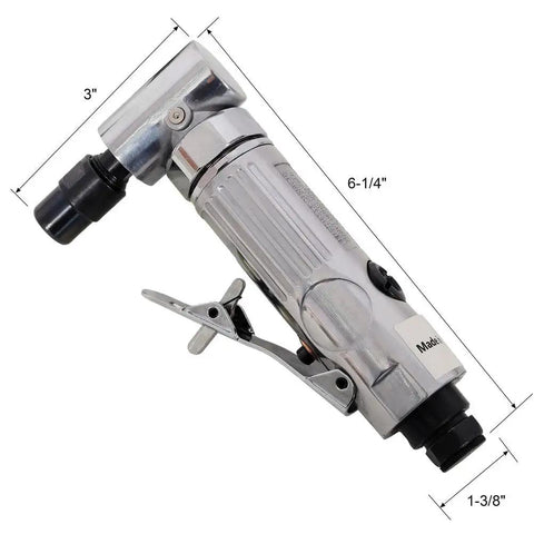 High Octane 1/4 Inch Air Angle Die Grinder Cranks At 21000 RPM Variable Speed Pneumatic Tool, 6-1/4 inch, aluminum, for grinding and polishing.