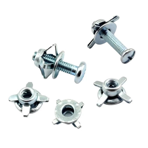 Petal Rivet Nut Kit M4 M5 M6 M8 For Thin Sheet Metal And Hollow Panels, Carbon Steel Nut Plates with Expanding Sleeve shown