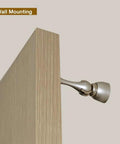 Magnetic Door Stop Two Pack, Heavy Duty Stainless Steel Door Catch And Holder, Wall And Floor Mounted, installed view on door