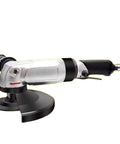 Rugged 7 Inch Pneumatic Angle Grinder, Air Powered Heavy Duty Hand Tool For Metal Grinding And Polishing, with sleek design and a sturdy base.