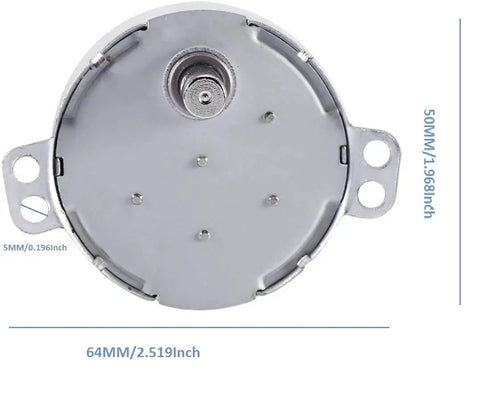 2-Pack Synchronous Turntable Motor And Cup Turner Rotisserie Motor For DIY Dessert Making, 50MM diameter, top view