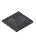 Five Pack 8051 MCU Kit STC8H4K64 QFN64 STC 8H4K64T LCD Ready Single Chip Microcontroller For DIY Electronics Projects, chip close-up