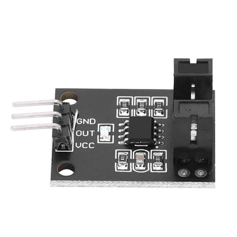 Infrared Photoelectric Sensor Module 10 Pack 5V DC For LM393 Compatible DIY Kit, close-up of module showing pins and components