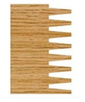 Wood sample showing finger joint pattern created by Pro Grade Fine Finger Joint Router Bit 3390, 1-3/8 Inch Large Diameter.