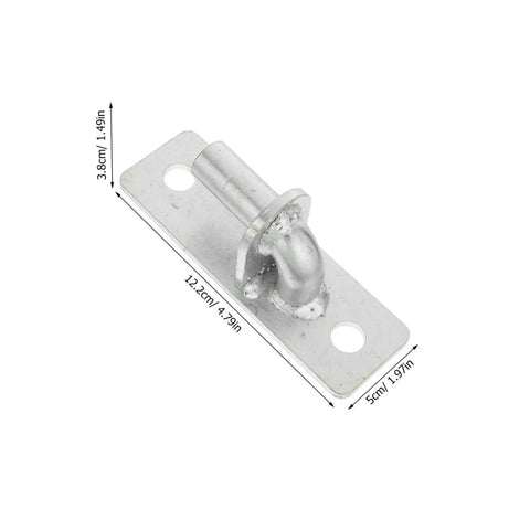 Beefy Fence Post Hinges Set With Half Inch Mount Four Piece No Squeak Gate Hardware For Privacy Fencing And Ranch Yards Silky Smooth Steel Brackets Built Solid For Hard Work, close-up of a steel hinge.