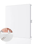 Built Tough Spring Access Panel 10x10 Inch For Ceiling And Drywall Snap Right In White Cover Plate, ABS plastic with a spring mechanism.