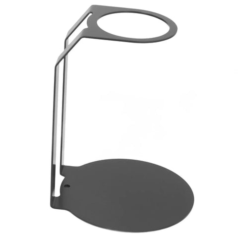 Premium Black Iron Coffee Dripper Holder With Heavy Duty Filter Stand, emphasizing its solid build and precise brew control.
