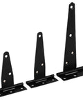 Heavy Duty T Shaped Door Hinges Set In 3 Inch 4 Inch And 6 Inch Sizes Includes 1 2 4 6 Piece Options Cold Rolled Steel With Black Finish