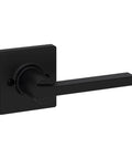 Casey Dummy Door Handle For Closets And Pantry, Single Sided Lever For French Doors, Matte Black Non Turning Reversible Interior