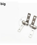 Heavy Duty Door Hinge Set 1 Pair 360 Degree Rotation Friction Damping Hinge With 0.3Nm Torque, Smooth Quiet Operation, shown in silver metal