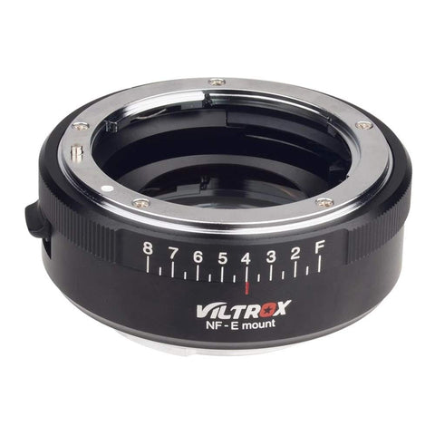 0.71x Focal Length Reducer Speed Booster For Nikon F To Sony E Mount Cameras Gear Adapter Ring close-up of black all-metal construction