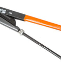 Beefy Universal Pipe Wrench 21 7 8 Inch With Induction Hardened Jaws, Black Oxide Anti Rust Steel, Inward Angled Teeth