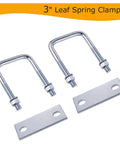 Heavy Duty Leaf Spring Clamp Kit 2 Pcs, Premium Tie Bolts Built To Lock Tight On 3 Inch Springs For Trucks Trailers And Off Road Rides That Rock. 3 inch steel U-bolts and plates