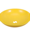 Eyewash Bowl Replacement Basin For Eyewash Stations, 11.81 Inch Yellow ABS Plastic Safety Receptor Basin, top view