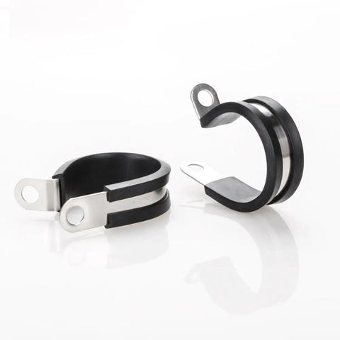 Top Shelf 20 Pack 1 Inch Stainless Steel Cable Clamps With Thick Rubber Cushioned Grip Anti Rust Insulated Wire Holder Straps Rock Solid Hold For Pipes And Conduit Installations