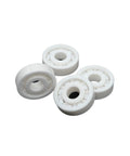 Hella Smooth Premium Full Ceramic Bearings 17 Mm X 40 Mm X 12 Mm Zirconia Ball Bearings 6203 in white ceramic setup.