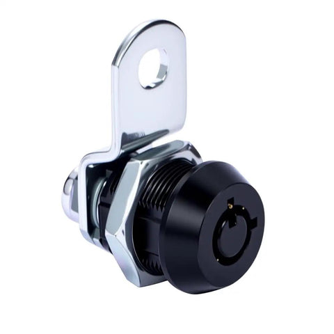 Two Pack Tubular Cam Toolbox Lock Replacement With Hook Cam Keyed Alike Five Eighth Inch Cylinder Black Zinc Alloy
