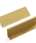 25 Pack Matte Champagne Gold Finger Edge Drawer Pulls For Cabinets And Dressers Dope Kitchen Hardware Handles Gold Finger Pulls 5 Inch Hole Center Durable Zinc Alloy Construction Sleek Modern Update