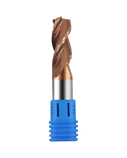 1/2 Inch Solid Carbide Corner Radius End Mill For Aluminum With 37 Degree Helix And 0.060 Inch Corner Radius, ZRN Coated