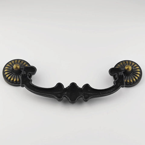 5 Inch Centers Bail Drawer Pull Drop Handles For Dresser And Cabinet Vintage Style Antique Brass Zinc Alloy