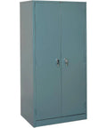 Locking Turn Handle Steel Storage Cabinet With Four Height Adjustable Shelves, Built Tough With Heavy Gauge Steel, Industrial Duty