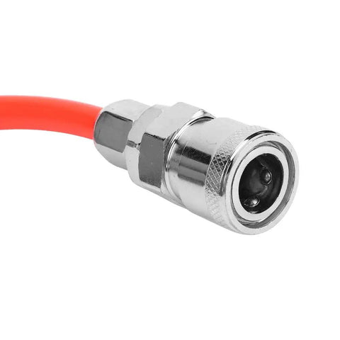 High Pressure Flexible Air Compressor Hose That Kicks Butt For Auto Repair Shops And Mechanics Featuring Quick Male Female Connector Oil Resistant Eva Red Material With Enhanced Durability For 15 Meters, red EVA air hose with quick connector