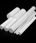 White PTFE Round Rod 1/2-Inch Diameter And 12-Inch Length, 2 Pack - Low Friction, Built-To-Last Rod For Mechanical Processing