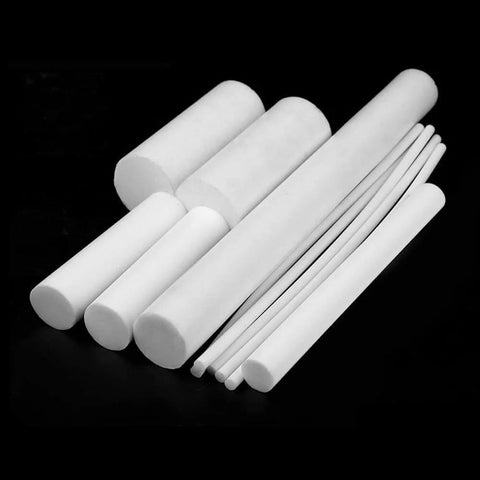 White PTFE Round Rod 1/2-Inch Diameter And 12-Inch Length, 2 Pack - Low Friction, Built-To-Last Rod For Mechanical Processing