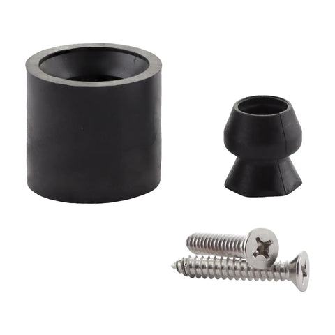 Low Profile Trailer Door Holder Kit Rubber Door Stop Bumpers set with screws for RV camper and trailer use, 4 pack.