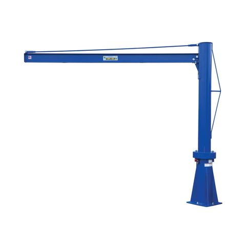 Badass Heavy Duty Multi Station Jib Crane Built Tough With Solid Steel I Beams And A Smooth Manual Brake Plus 360 Spin side view