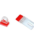 Clear 4 Pack Self Adhesive Latches Tiny Plastic Hinges for Cabinets Crafts Aquariums Glass Tile Projects, Easy Install, Transparent View