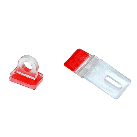 Clear 4 Pack Self Adhesive Latches Tiny Plastic Hinges for Cabinets Crafts Aquariums Glass Tile Projects, Easy Install, Transparent View