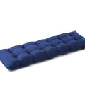 Outdoor Bench Cushion 48 By 18 By 5 Inch Waterproof Tufted Seat Pad For Patio Porch Swing Sofa And Indoor Furniture Fade Resistant Navy Blue