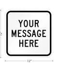 Dang Tough Custom Square Metal Sign 12 Inch Rustproof Aluminum Outdoor Decor with customizable text area