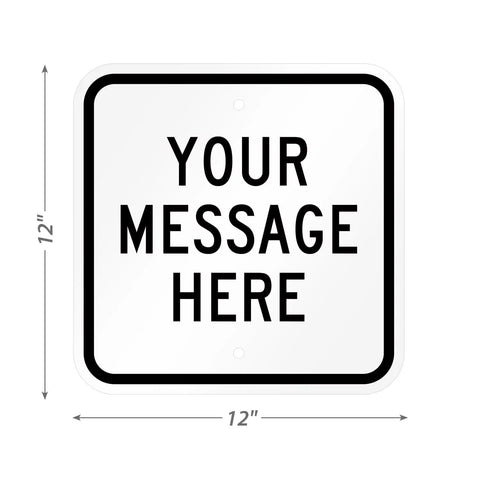 Dang Tough Custom Square Metal Sign 12 Inch Rustproof Aluminum Outdoor Decor with customizable text area