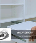 20Pcs Zinc Alloy Shelf Pegs for Glass Cabinet Shelves displayed with furniture assembly