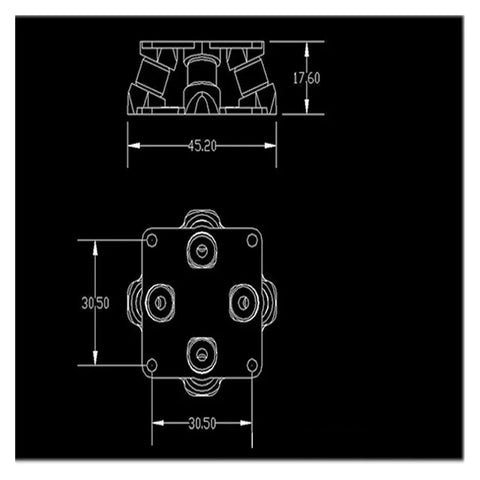 Damping Plate For CC3D Naze32 And Mini APM Flight Controllers Eliminates Jello From Frame Vibration And Improves Stabilization And Smooth Flight For RC Drones Six Pack, 30.5mm silicone mount diagram