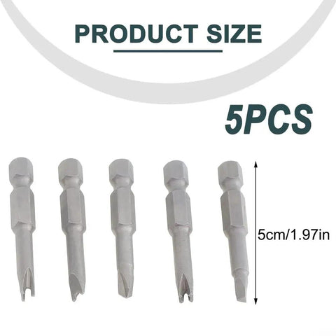Special Shaped Screwdriver Bit Set With Chrome Vanadium Steel For Repairing Electronics Game Consoles And Toys Includes 50mm Triangle U Y Security Bits Driver Tools Kit Perfect For Tough Jobs. 5pcs 5cm bits