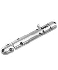 Heavy Duty Sliding Bolt Door Latch With Slick Automatic Return Action Stainless Steel Lock For Patio Barn And Indoor Doors Seven Inch Build running mechanism detail.